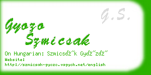 gyozo szmicsak business card